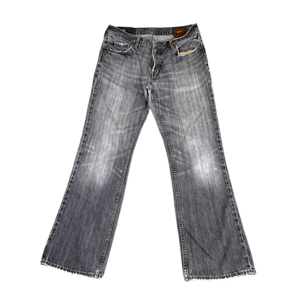 Gap 1969 Mens Boot Fit Jeans Faded Black Denim 32x30 Button Fly 100% Cotton